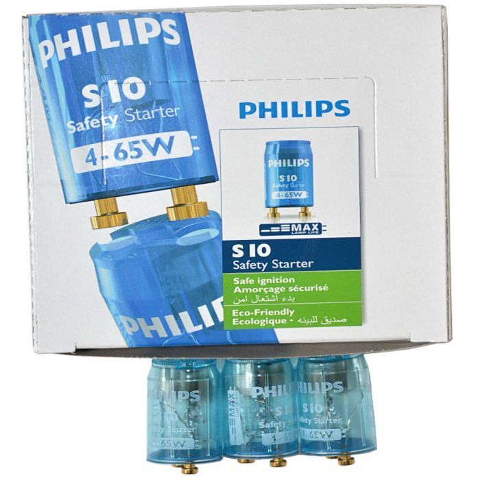 Philips S10 Safety Starters for Fluorescent Lamps Lights - 6 Boxes of 25 V563-S10_150PCS_1BOX