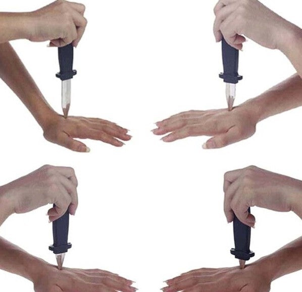 TRICKY DISAPPEARING FAKE KNIFE Prank Blade Novelty Trick Stage Toy Prop Game V563-S3010