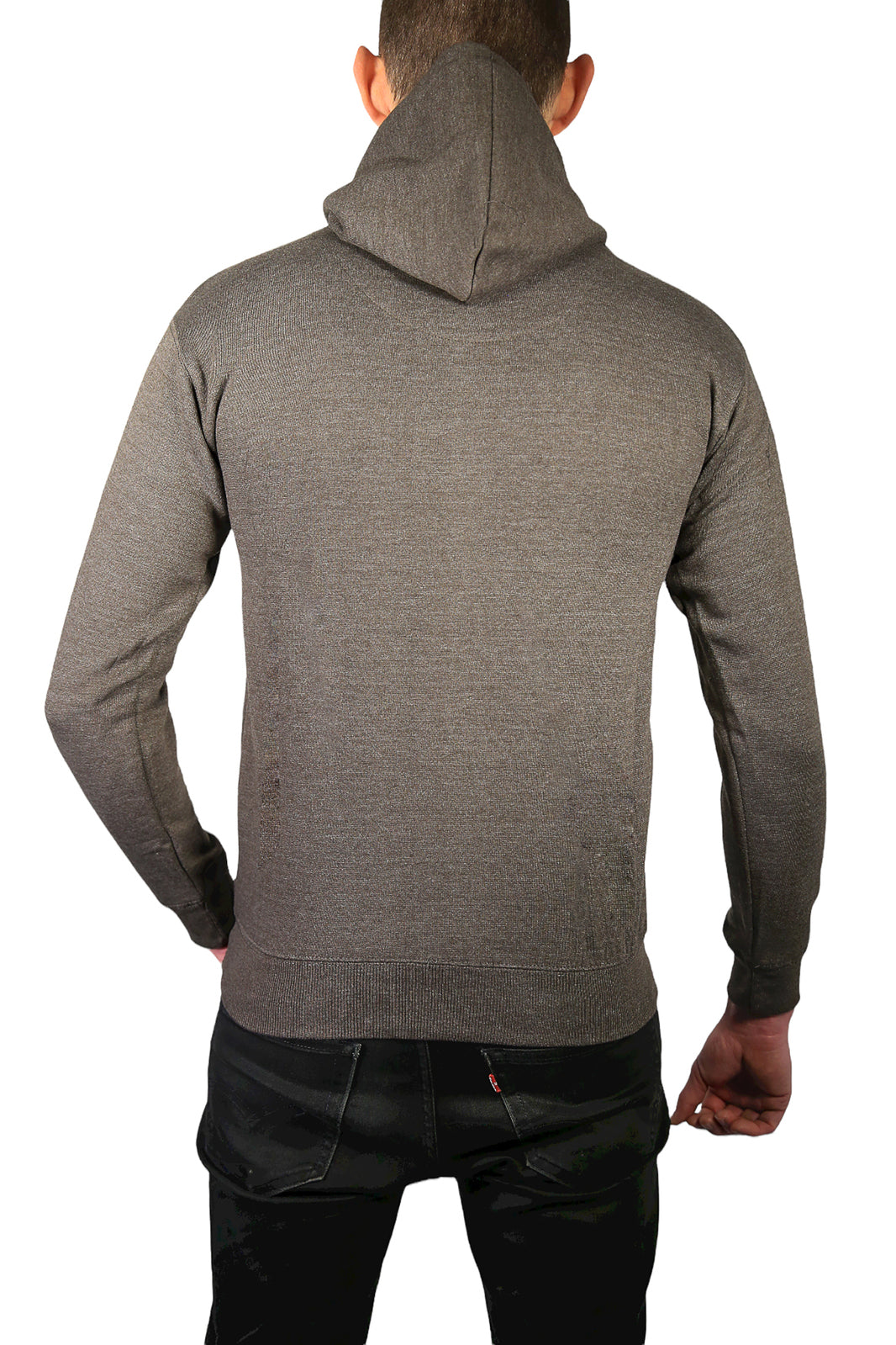 Mens Hoodie 100% Cotton Fleece Pullover Sweatshirt Warm Jumper - Charcoal Grey - XL V563-SANNFIELD-CHAR-XL
