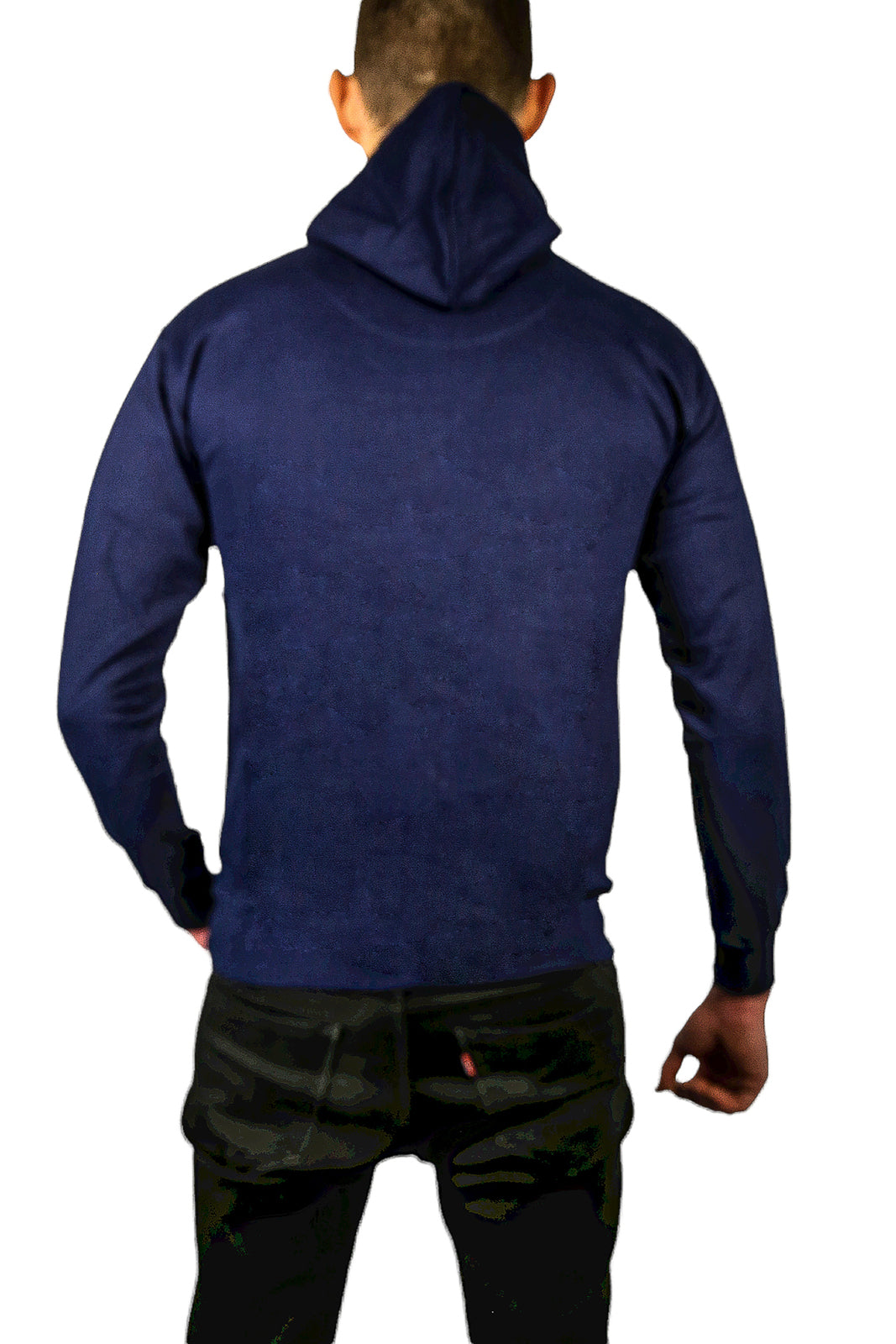 Mens Hoodie 100% Cotton Fleece Pullover Sweatshirt Warm Jumper - Navy - S V563-SANNFIELD-NVY-S