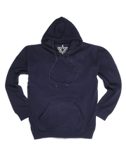 Mens Hoodie 100% Cotton Fleece Pullover Sweatshirt Warm Jumper - Navy - S V563-SANNFIELD-NVY-S