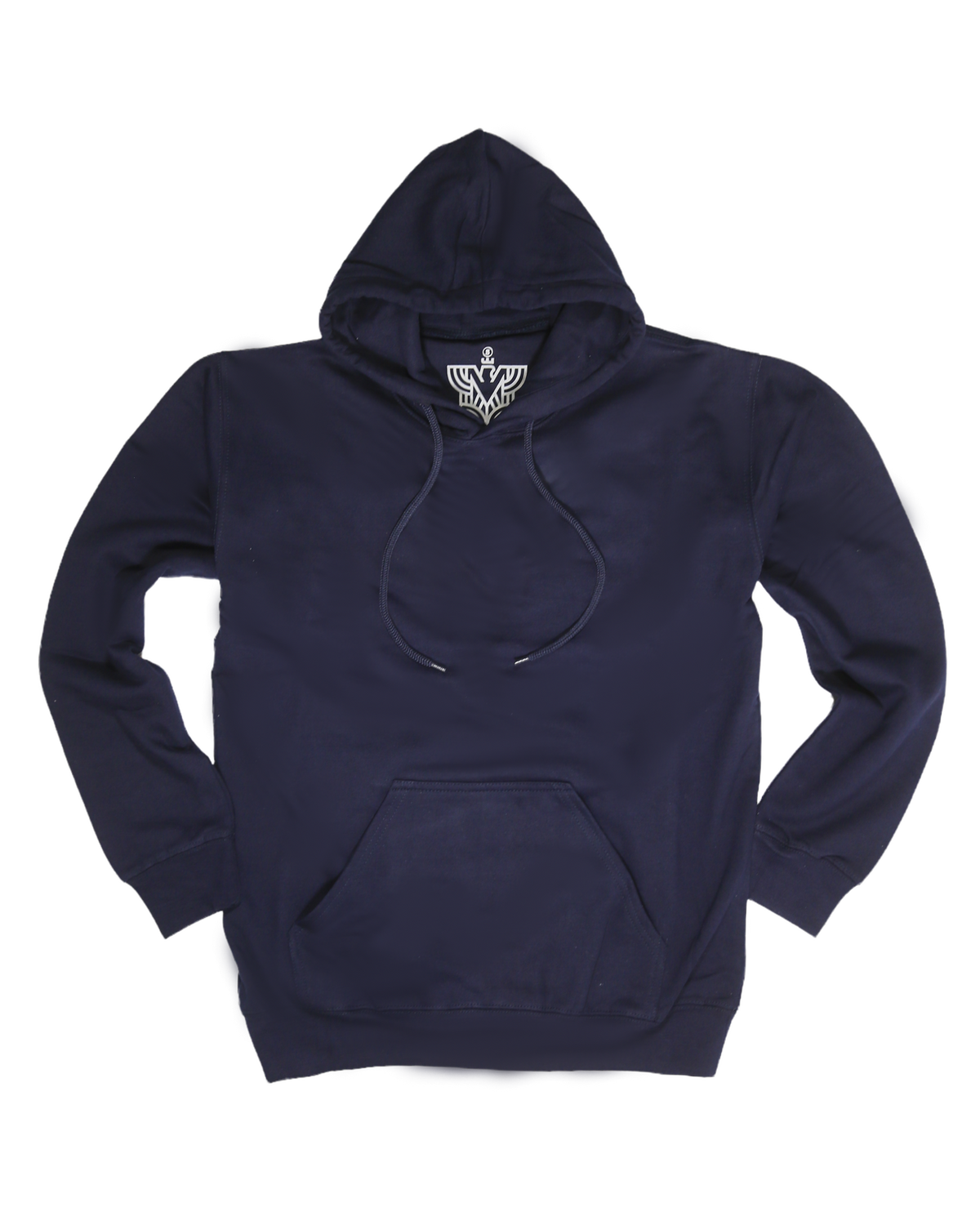 Mens Hoodie 100% Cotton Fleece Pullover Sweatshirt Warm Jumper - Navy - S V563-SANNFIELD-NVY-S