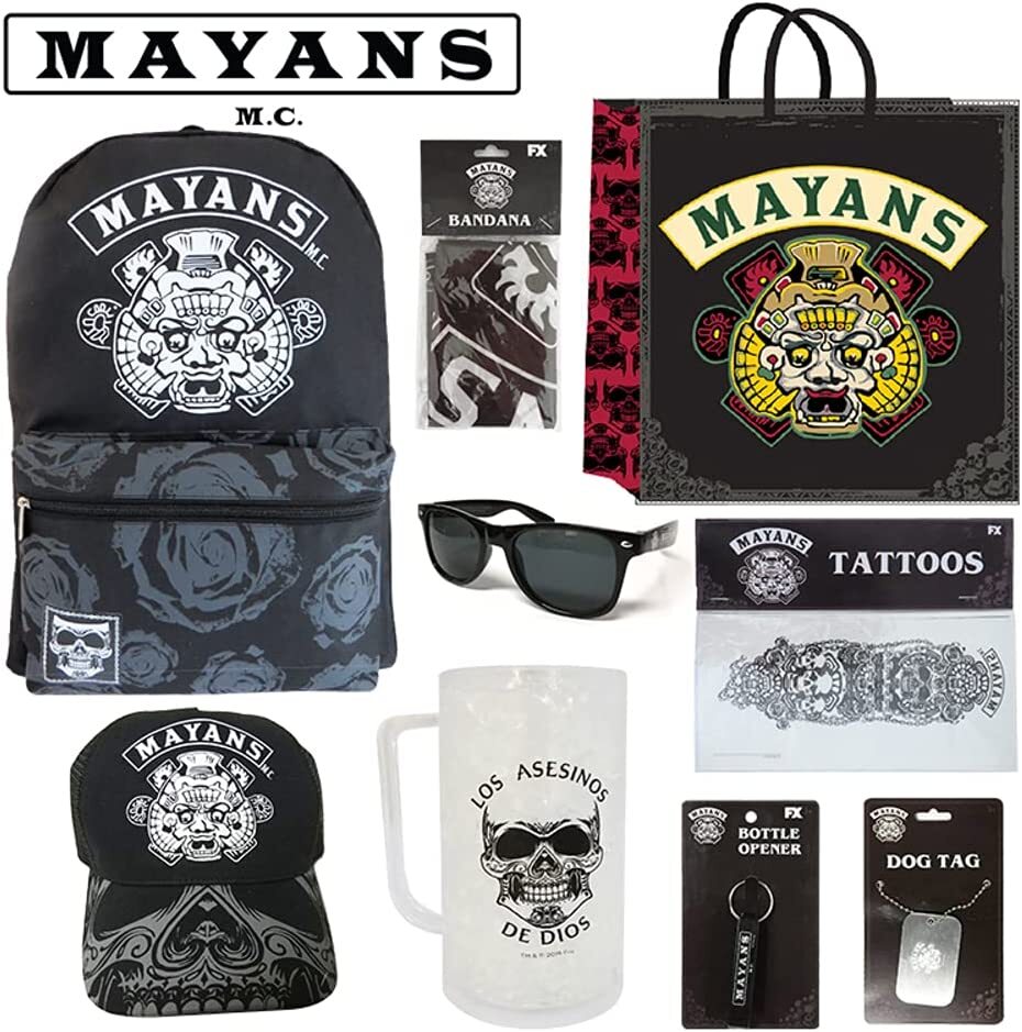 Mayans Boys Showbag w/ Backpack Tattoos Dog Tag Sunglasses Stein Mug Bandanna V563-SBMAY19