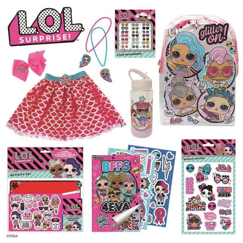 LOL Retail Showbag Backpack Necklace Skirt Earrings and More V563-SBRLOL20