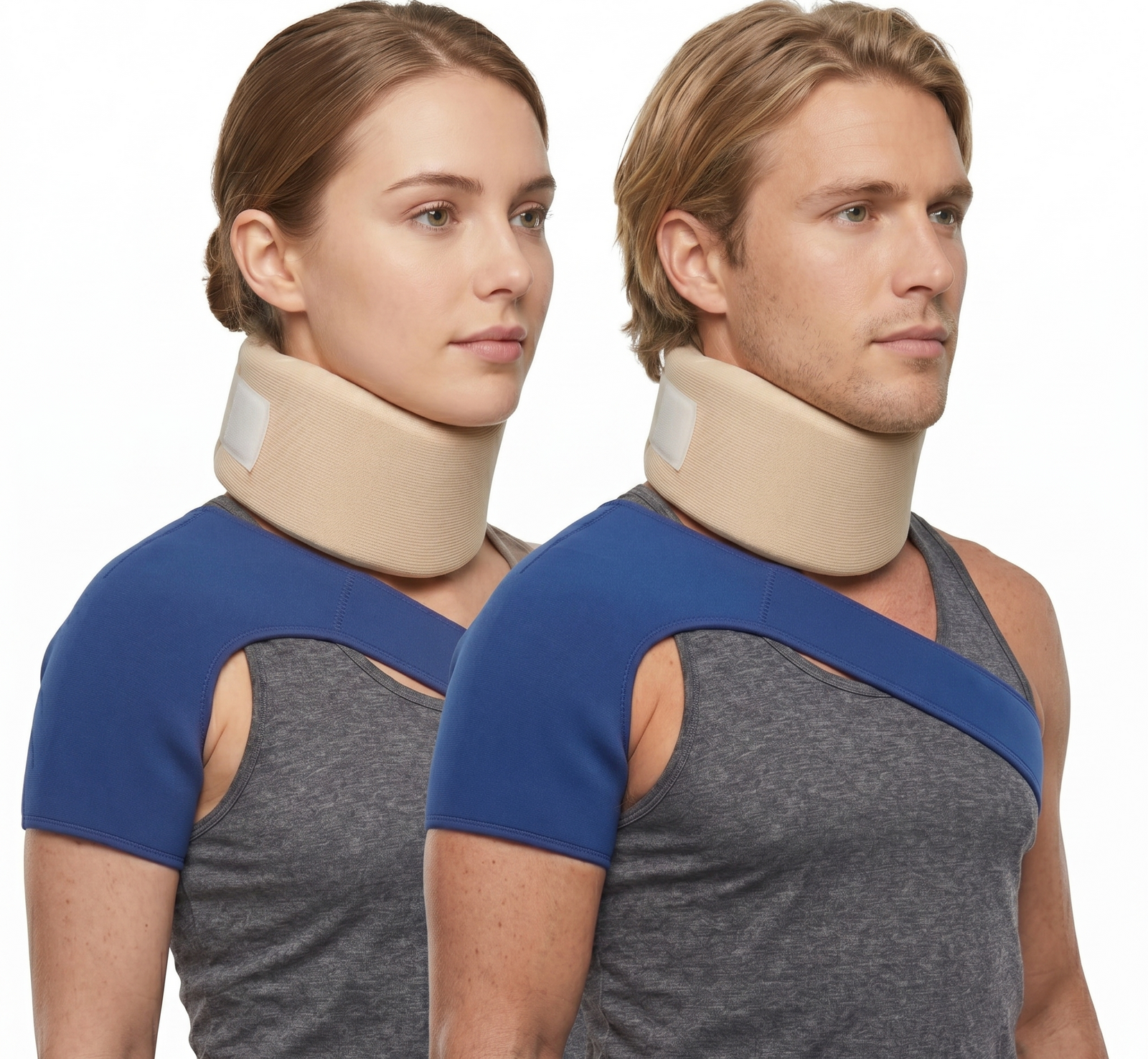 Shoulder Support Brace + Cervical Collar Neck Foam Brace Support Pain Relief V563-SHOULDERNECKBRACESET