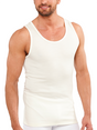 Mens THERMAL Merino Wool Blend Singlet Top Sleeveless Warm Underwear - Natural - XX-Large V563-SI-046-NAT-XXL