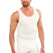 Mens THERMAL Merino Wool Blend Singlet Top Sleeveless Warm Underwear - Natural - XX-Large V563-SI-046-NAT-XXL