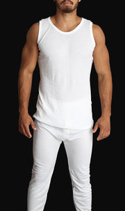 Mens THERMAL Merino Wool Blend Singlet Top Sleeveless Warm Underwear - Natural - XX-Large V563-SI-046-NAT-XXL