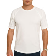 Mens Merino Wool Blend Thermal Top Short Sleeve Base Layer Warm - Natural - XXL