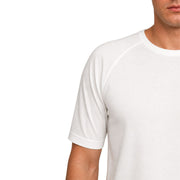 Mens Merino Wool Blend Thermal Top Short Sleeve Base Layer Warm - Natural - XXL