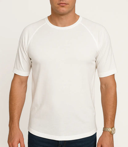 Mens Merino Wool Blend Thermal Top Short Sleeve Base Layer Warm - Natural - XXL V563-SI-060-NATURAL-XXL