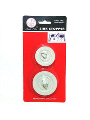 4x BATH AND SINK PLUGS Basin Bath Stopper Chrome Rubber 42mm 54mm V563-SINGPLUGS-2PACK