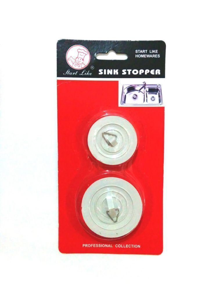 4x BATH AND SINK PLUGS Basin Bath Stopper Chrome Rubber 42mm 54mm V563-SINGPLUGS-2PACK