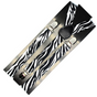 Mens Suspenders Braces Adjustable Strong Clip On Elastic Formal Wedding Slim - Zebra V563-SLIMSUSPENDERS-ZEB