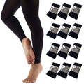 12x Womens Ladies Footless Tights Stockings Pantyhose Leg Hosiery Thermal - Black V563-SO-108-12PCS