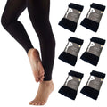 6x Womens Ladies Footless Tights Stockings Pantyhose Leg Hosiery Thermal - Black V563-SO-108-6PCS