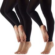 3x Womens Ladies Footless Tights Stockings Pantyhose Leg Hosiery Thermal V563-SO-111-3PCS