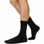 Merino Wool Mens Thermal Diabetic Socks Loose Top Circulation 1 Pair - Black - 7-11 V563-SO-201-BLK-1PR-7-11