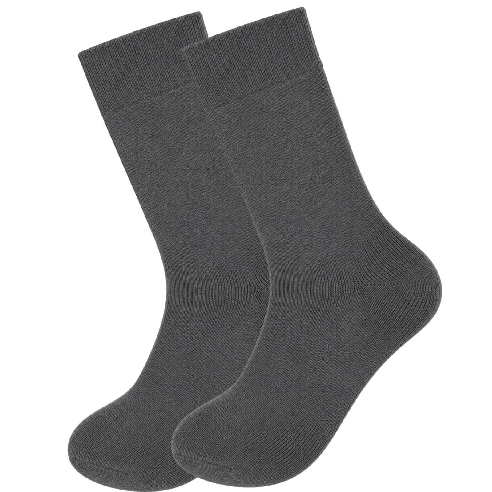 Merino Wool Mens Thermal Diabetic Socks Loose Top Circulation 1 Pair - Grey - 7-11 V563-SO-201-GRY-1PR-7-11