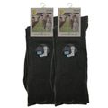 Merino Wool Mens Thermal Diabetic Socks Loose Top Circulation 2 Pairs - Grey - 7-11