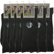 Merino Wool Mens Thermal Diabetic Socks Loose Top Circulation 6 Pairs - Grey - 2-8