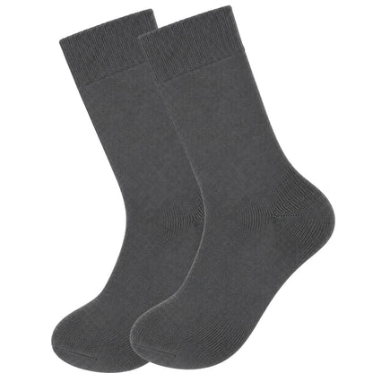 Merino Wool Mens Thermal Diabetic Socks Loose Top Circulation 1 Pair - Grey - 11-14 V563-SO-203-GRY-1PR-11-14
