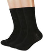 3 Pairs Bamboo Socks Unisex Premium Fiber Sock Super Soft Crew Tennis Sox - Black - 6-11 V563-SO-622-3PAIRS-BLK-6_11