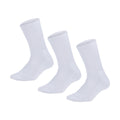 3 Pairs Bamboo Socks Unisex Premium Fiber Sock Super Soft Crew Tennis Sox - White - 6-11 V563-SO-622-3PAIRS-WHT-6_11