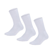 3 Pairs Bamboo Socks Unisex Premium Fiber Sock Super Soft Crew Tennis Sox - White - 6-11 V563-SO-622-3PAIRS-WHT-6_11