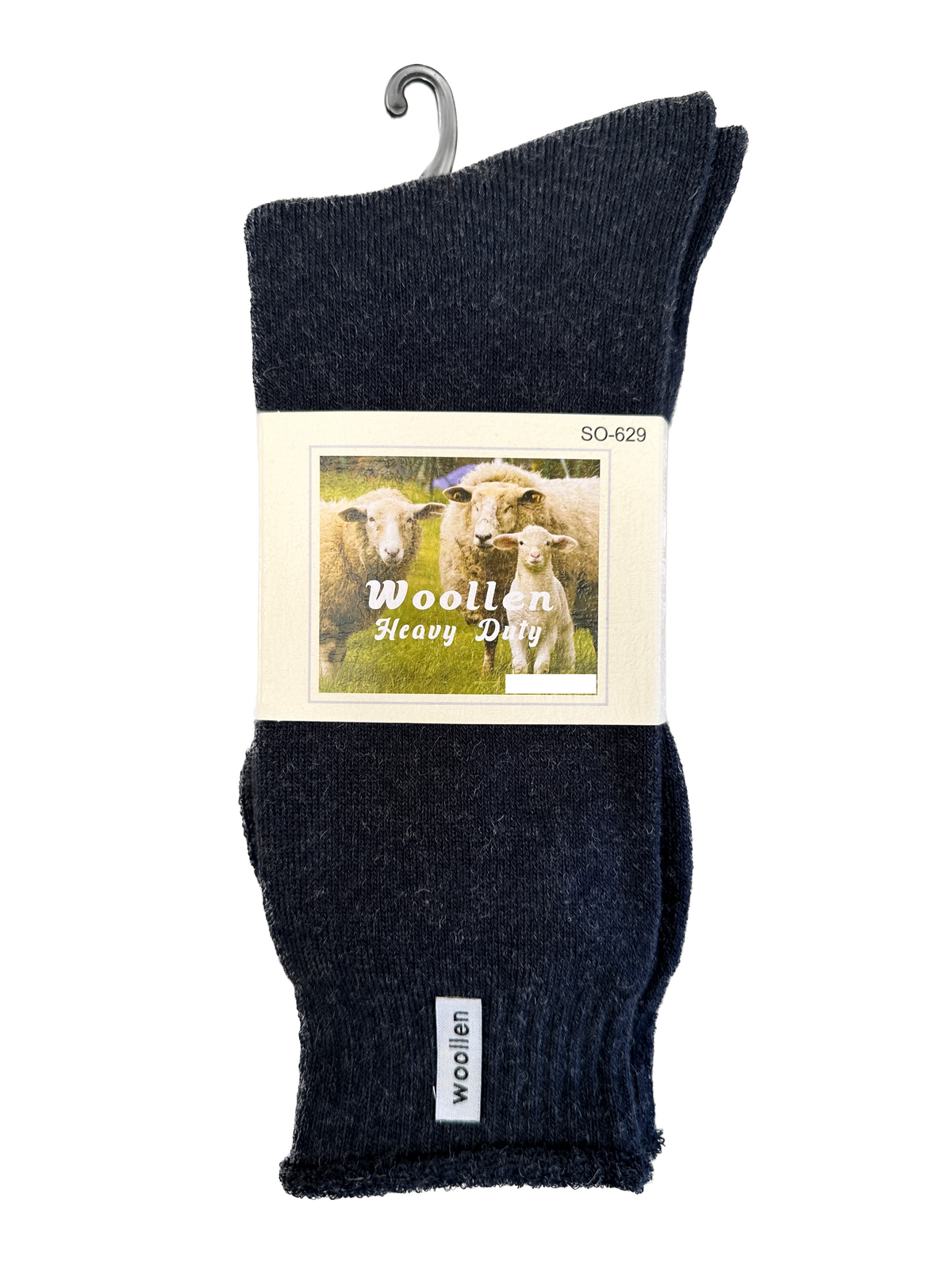 1 Pair Premium Mens Wool Heavy Duty Thick Work Socks Cushion Woolen - Navy - 7-11 V563-SO-628-NVY_1PAIR-7_11