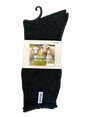 1 Pair Premium Mens Wool Heavy Duty Thick Work Socks Cushion Woolen - Black - 11-14 V563-SO-629-BLK_1PAIR-11_14