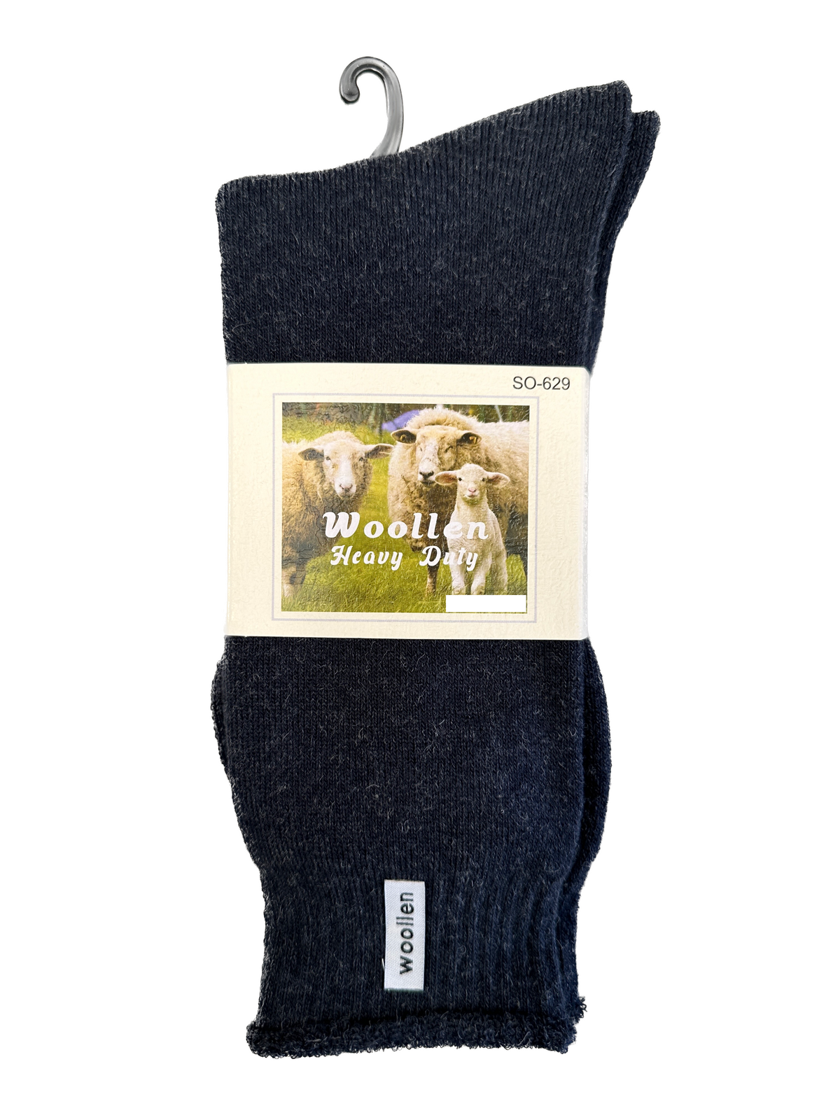1 Pair Premium Mens Wool Heavy Duty Thick Work Socks Cushion Woolen - Navy - 11-14 V563-SO-629-NVY_1PAIR-11_14