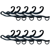 10x Socks Hangers Plastic Sock Hook Retail Display Front Hang Bulk - Black V563-SOCKHANGERS-10PCS