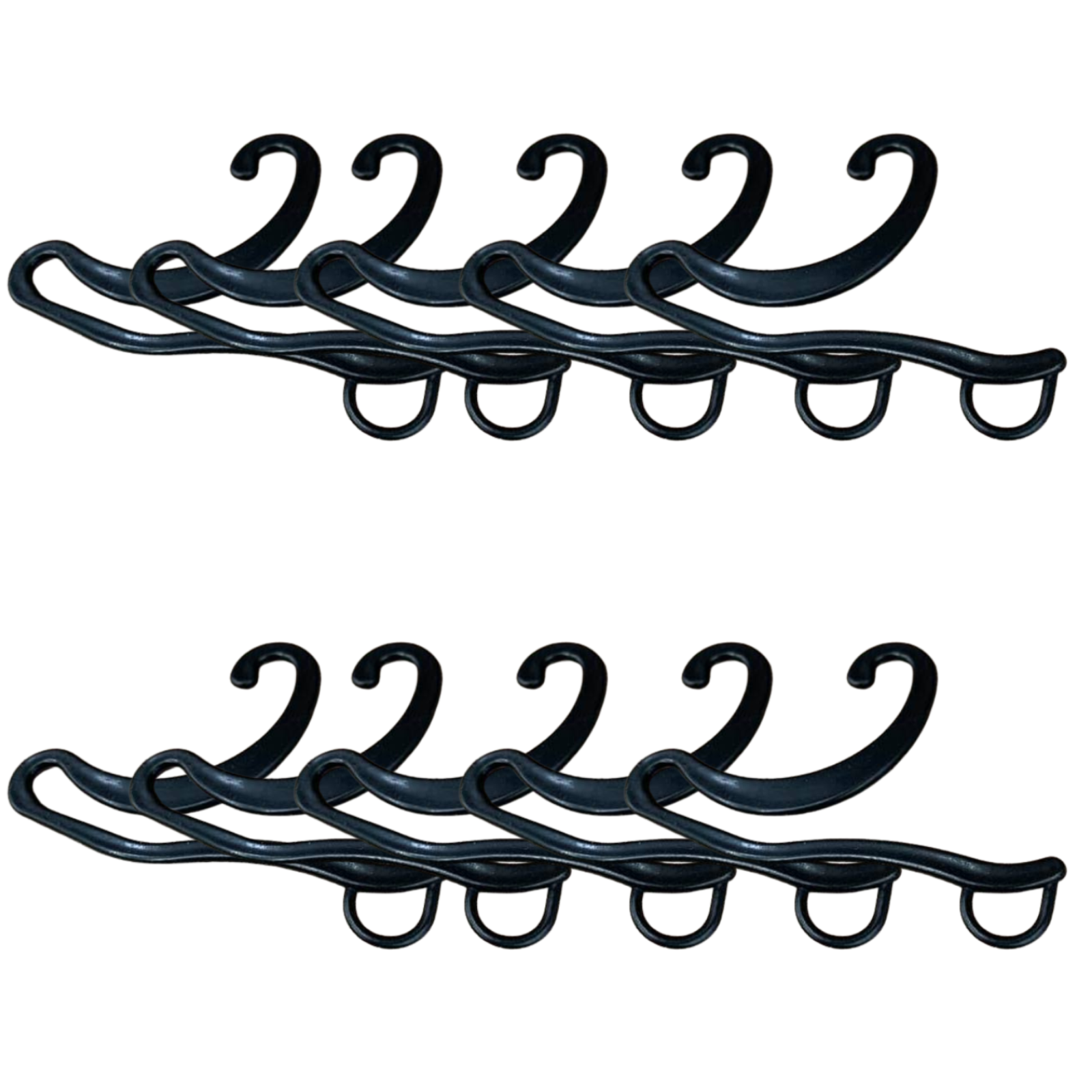 10x Socks Hangers Plastic Sock Hook Retail Display Front Hang Bulk - Black V563-SOCKHANGERS-10PCS