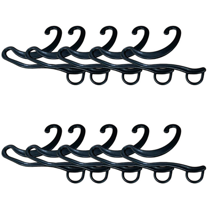 10x Socks Hangers Plastic Sock Hook Retail Display Front Hang Bulk - Black V563-SOCKHANGERS-10PCS