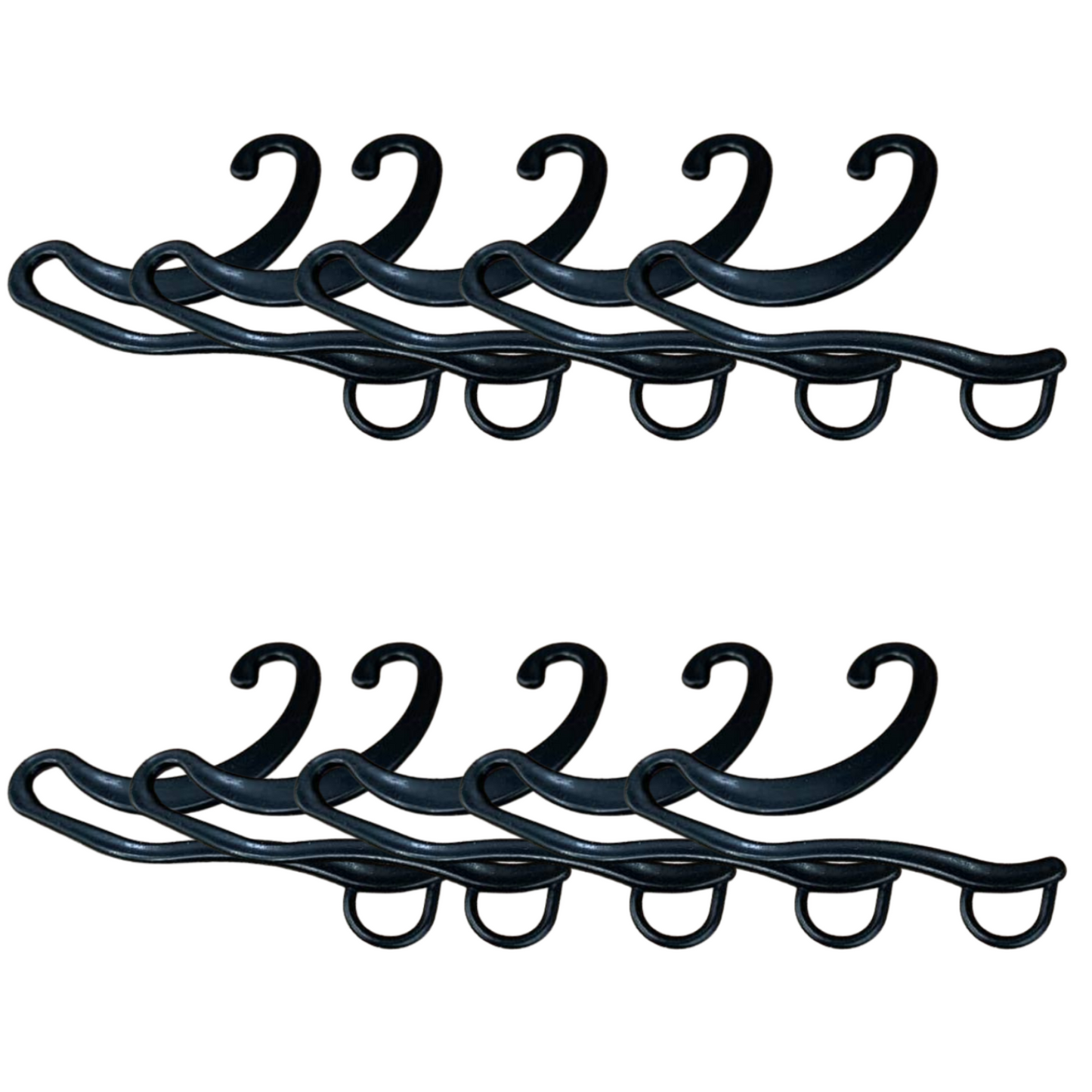 10x Socks Hangers Plastic Sock Hook Retail Display Front Hang Bulk - Black V563-SOCKHANGERS-10PCS