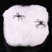 HALLOWEEN STRETCHABLE SPIDER WEB Spooky Decoration with Spiders Party Decor Ghost V563-SPIDERWEB-1PACKET