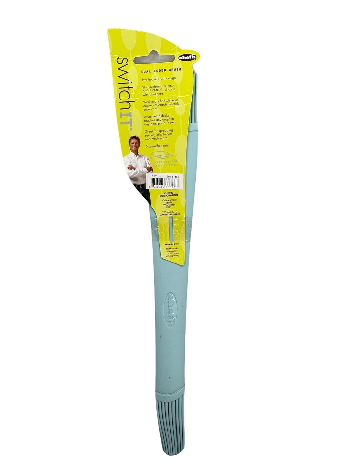 Chef'n Silicone Pastry Brush Butter Dual Ended Kitchen Bakeware - Sky Blue V563-SPT-514SK-SKY