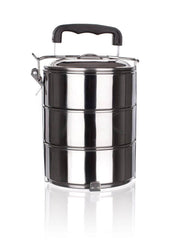 Stackable 3-Tier Stainless Steel Lunch Bento Box Tiffin Storage Pot - 23cm x 15cm V563-SS-3TIERCONTAINER