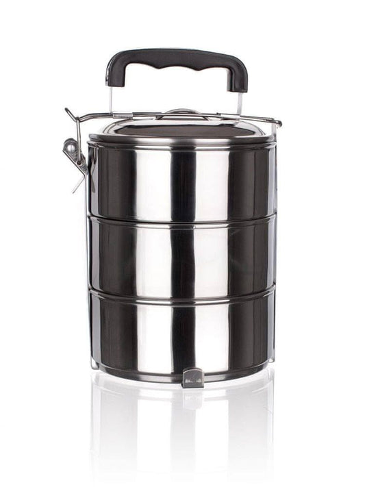 Stackable 3-Tier Stainless Steel Lunch Bento Box Tiffin Storage Pot - 23cm x 15cm V563-SS-3TIERCONTAINER