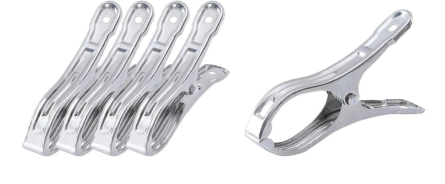 6x STAINLESS STEEL CLOTHES PEGS Laundry Clips Washing Line Clothespin V563-STEEL_JUMBOPEGS-1PK