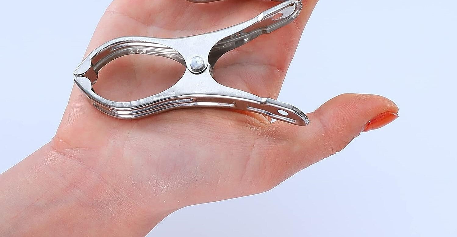 6x STAINLESS STEEL CLOTHES PEGS Laundry Clips Washing Line Clothespin V563-STEEL_JUMBOPEGS-1PK