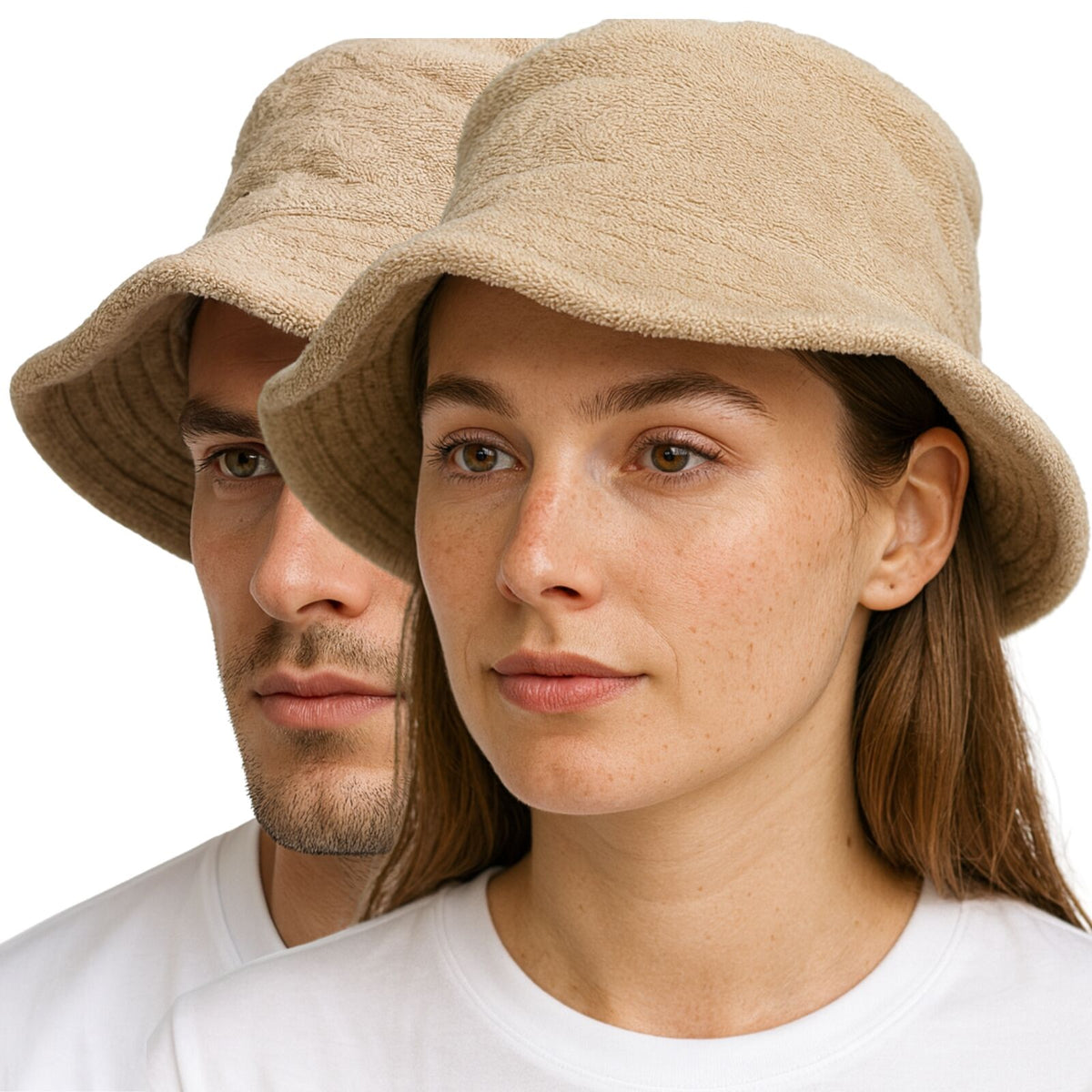 Stingy Brim Terry Towelling Bucket Hat Daggy Fishing Camping Lad Cap 100% COTTON - Beige - L/XL V563-STINGYTWLING-BEIGE-L_XL