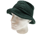 Stingy Brim Terry Towelling Bucket Hat Daggy Fishing Camping Lad Cap 100% COTTON - Bottle Green - S/M