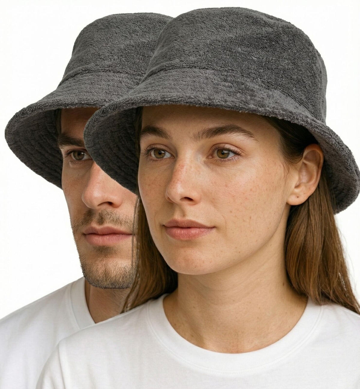 Stingy Brim Terry Towelling Bucket Hat Daggy Fishing Camping Lad Cap 100% COTTON - Grey - S/M V563-STINGYTWLING-GRY-S_M