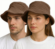 Stingy Brim Terry Towelling Bucket Hat Daggy Fishing Camping Lad Cap 100% COTTON - Khaki - S/M V563-STINGYTWLING-KHAKI-S_M