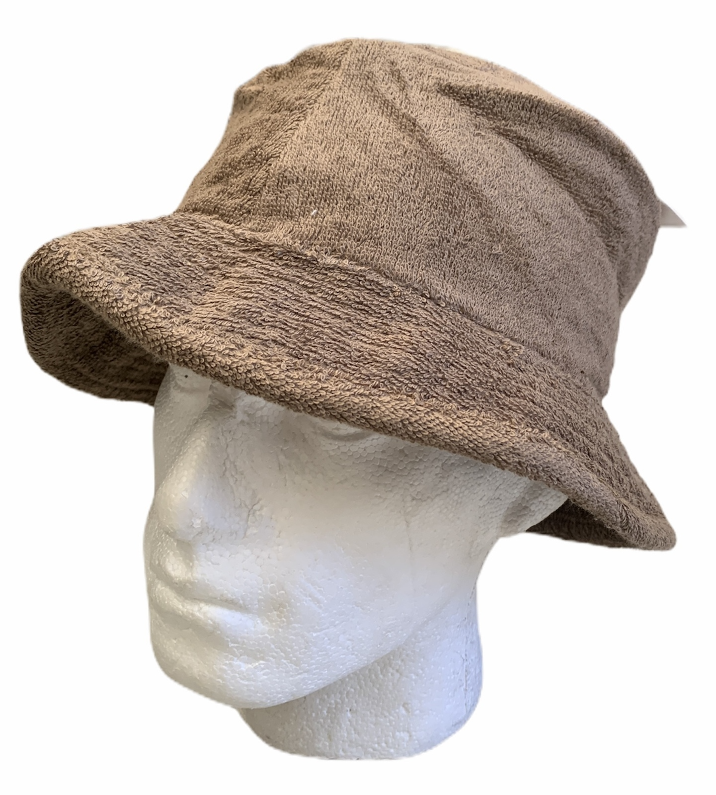 Stingy Brim Terry Towelling Bucket Hat Daggy Fishing Camping Lad Cap 100% COTTON - Khaki - S/M V563-STINGYTWLING-KHAKI-S_M