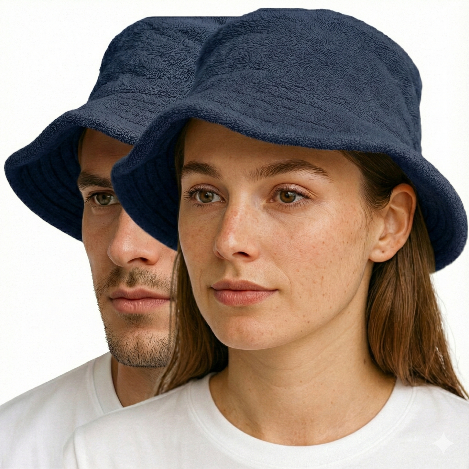 Stingy Brim Terry Towelling Bucket Hat Daggy Fishing Camping Lad Cap 100% COTTON - Navy Blue - S/M V563-STINGYTWLING-NVYBLU-S_M