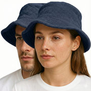 Stingy Brim Terry Towelling Bucket Hat Daggy Fishing Camping Lad Cap 100% COTTON - Navy Blue - S/M V563-STINGYTWLING-NVYBLU-S_M