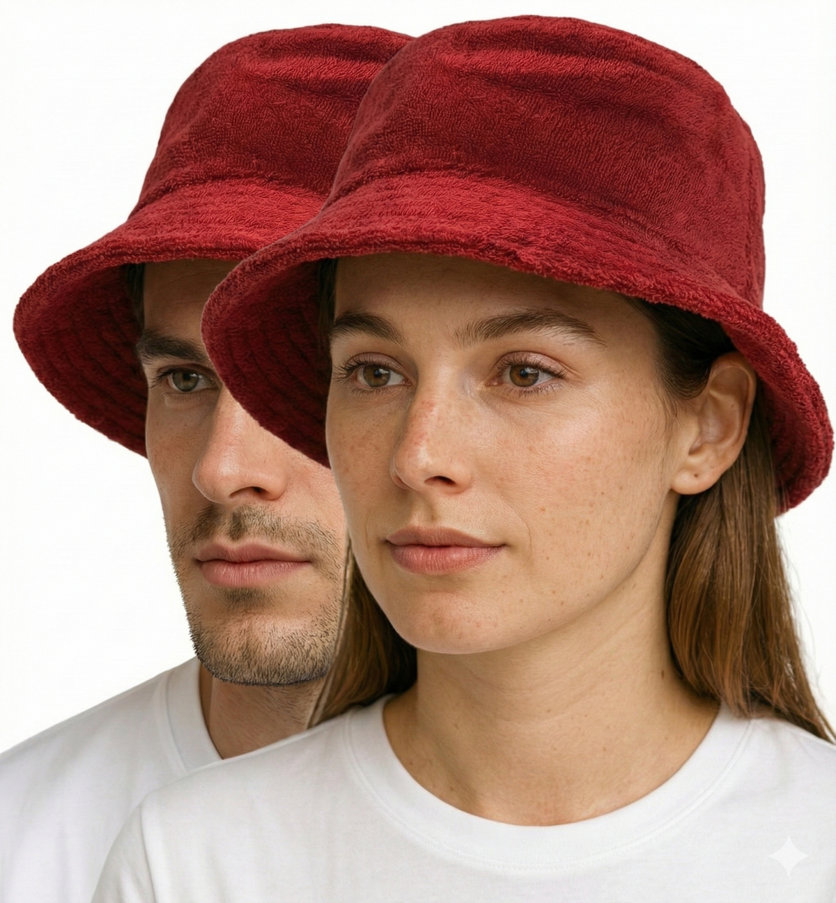 Stingy Brim Terry Towelling Bucket Hat Daggy Fishing Camping Lad Cap 100% COTTON - Red - XXL V563-STINGYTWLING-RED-XXL